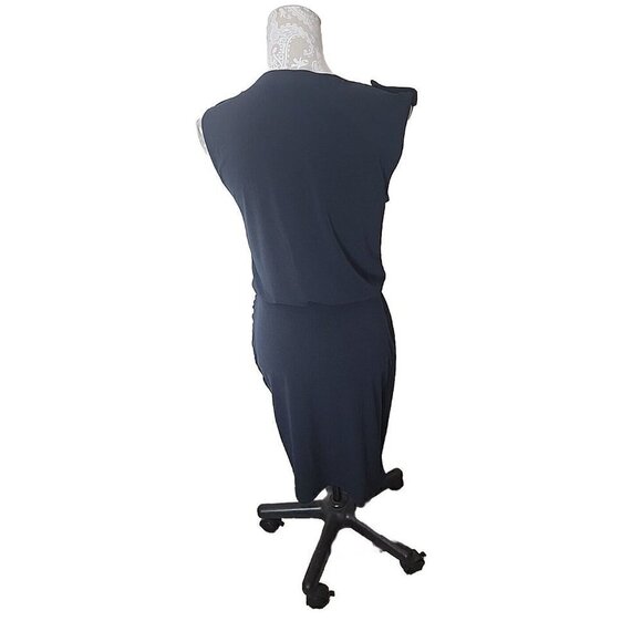 Banana Republic Dress Sheath Navy Slimming Stretch Sleeveless Women's Small - Picture 4 of 8